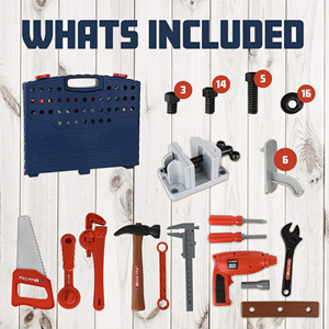 ست میز جعبه ابزار اسباب بازی با دریل کد 21-008 Super Tool Toys_اسباب بازی